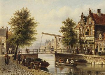Tägliche Aktivitäten entlang eines niederländischen Kanals von Antonije Lazovic
