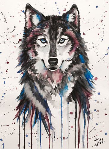 Aquarelle de loup