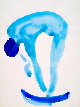 Georgia O'Keeffe - Blauw naakt, 1918 van Vivanne