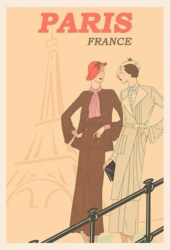 Fashion Sketch Paris Eiffel Tower