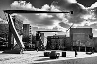 Rotterdam, schouwburgplein im Schnee