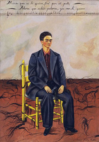 Frida, Selbstporträt mit kurzgeschnittenem Haar von Atelier Liesjes