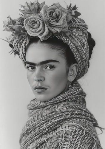 Frida Poster Black and White