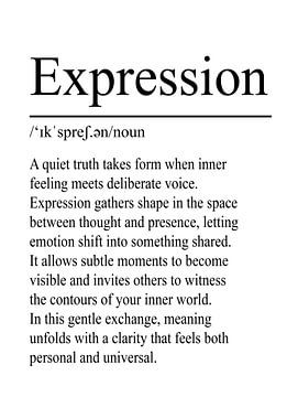 Expression Definition - White by WordsThatInspire