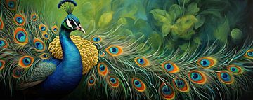 Peacock in Nature by Blikvanger Schilderijen