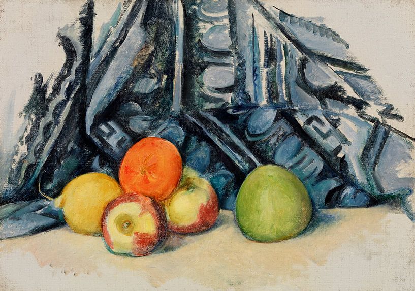 Stillleben, Äpfel und Teppiche, Paul Cézanne (ca. 1893-1894) von Atelier Liesjes