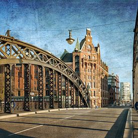 Hamburg: De Brooksbrug naar de Speicherstadt van Dieter König