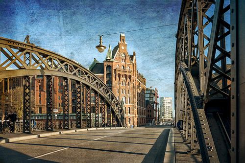Hamburg: De Brooksbrug naar de Speicherstadt