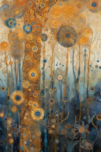 Blauwe en Oranje Bloemendroom