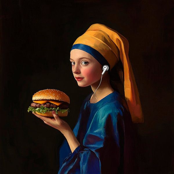 Modern kampioenschap met hamburgers van Poster Art Shop