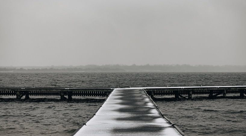 Snowy jetty Veerse Meer by Percy's fotografie