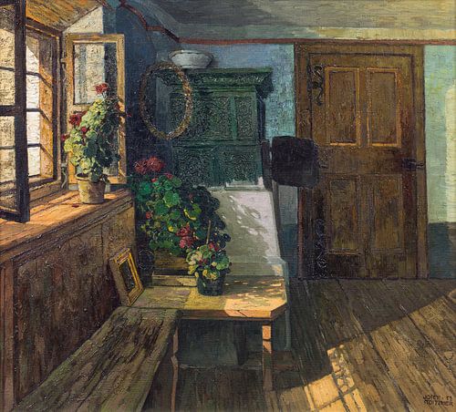 JOSEF STOITZNER, Soleil dans la chambre de la ferme, 1912