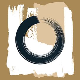 Ikigai - Abstrakte Japanische Kunst von Mad Dog Art