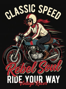 Rebel Soul Vintage Racer-poster