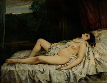 Gustave Courbet - Slapend vrouwelijk naakt van Peter Balan