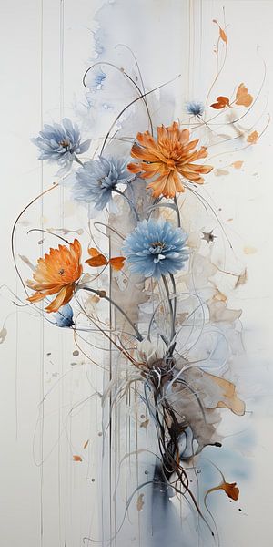 Floral portrait by Wonderful Art