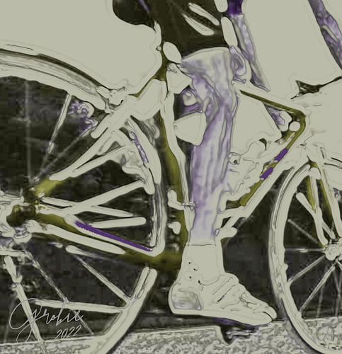 Cyclist in action by ! Grobie