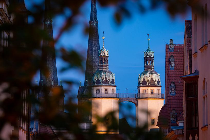 Blaue Stunde in Halle-Saale von Martin Wasilewski