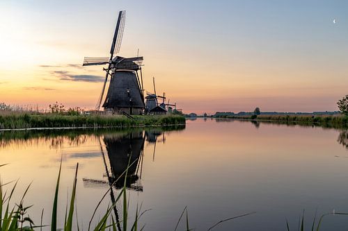 De windmolens in Kinderdijk.