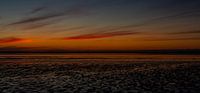 Zonsondergang aan de Oost-Friese Noordzeekust
