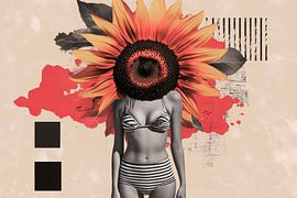Sunflower dreams in black and white by Poster Art Shop