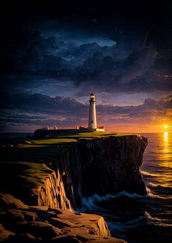 Lighthouse Near The Cilff Edge