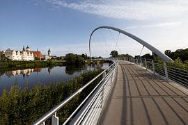 Dessau - Tiergarten Bridge and Old Town by Frank Herrmann