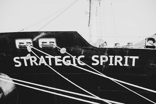 De boeg van het zeeschip gefotografeerd