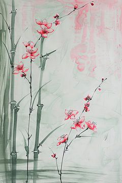 Kersenbloesem Japans van Poster Art Shop