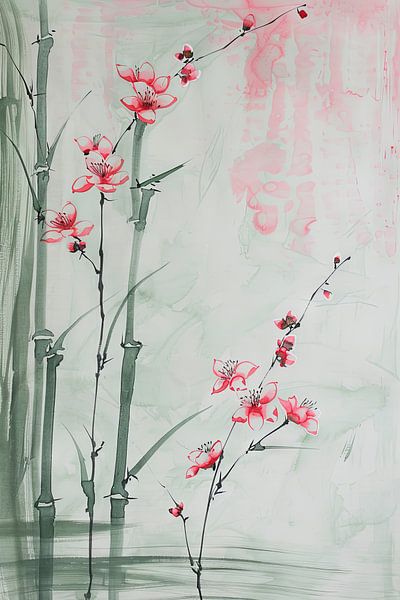 Cerisier en fleurs japonais par Poster Art Shop