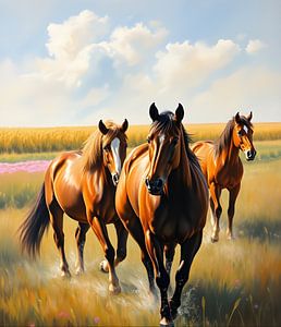 Horses in the Meadow