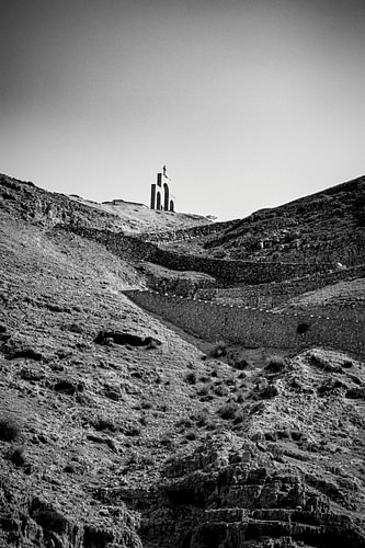 Pilgrimage route to the summit cross in the mountains