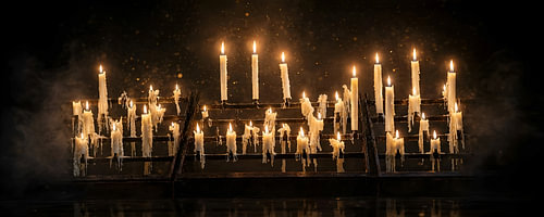 Burning candles in Kevelaer