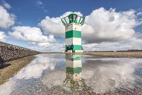 Light beacon on the southern pier in Scheveningen