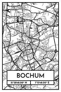 Bochum - Conception du plan de la ville Plan de la ville (Rétro) sur ViaMapia