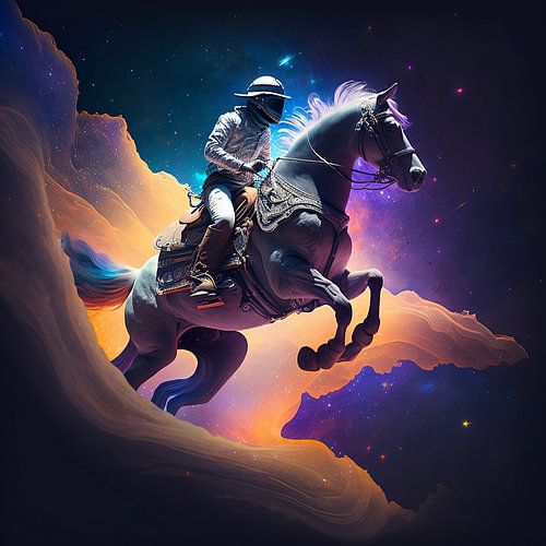 Space cowboy on an intergalactic adventure