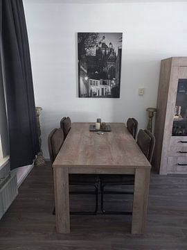 Klantfoto: In den Boerenmouw Den Bosch bij avondlicht van Den Bosch aan de Muur