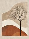 Minimalistisch Boom Schilderij van Modern Collection thumbnail