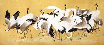 Japan cranes by Mad Dog Art
