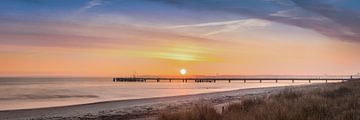 Zachte zonsopgang op de Oostzee bij Scharbeutz. van Voss Fine Art Fotografie