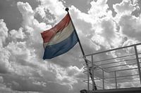Dutch flag in black / white