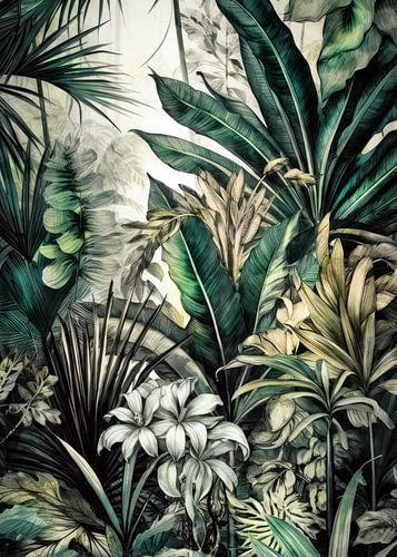 Palmbladeren tropische natuur