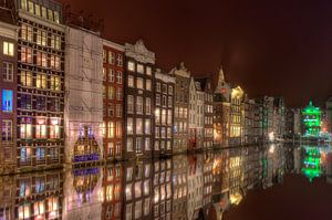 Nachtfoto Damrak Amsterdam sur Wouter Sikkema