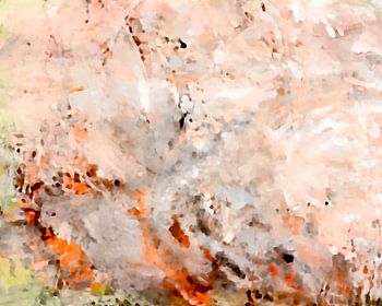 Wabi-Sabi Abstract in warme kleuren