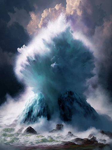 Geiser fontein uitbarsting natuurlijk spektakel landschap