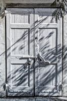 White wooden door