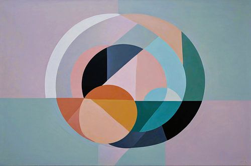 Pasteltinten en Geometrie in Minimalistisch Design