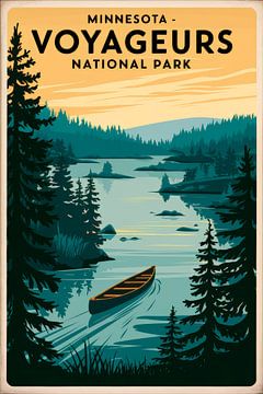 Minnesota Vintage Travel Poster by Poster Art Shop