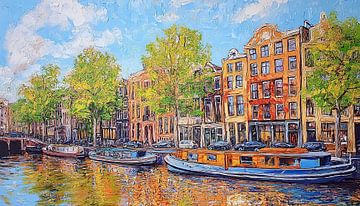 View of Amsterdam by Abstract Painting