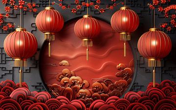 Chinese motif by de-nue-pic